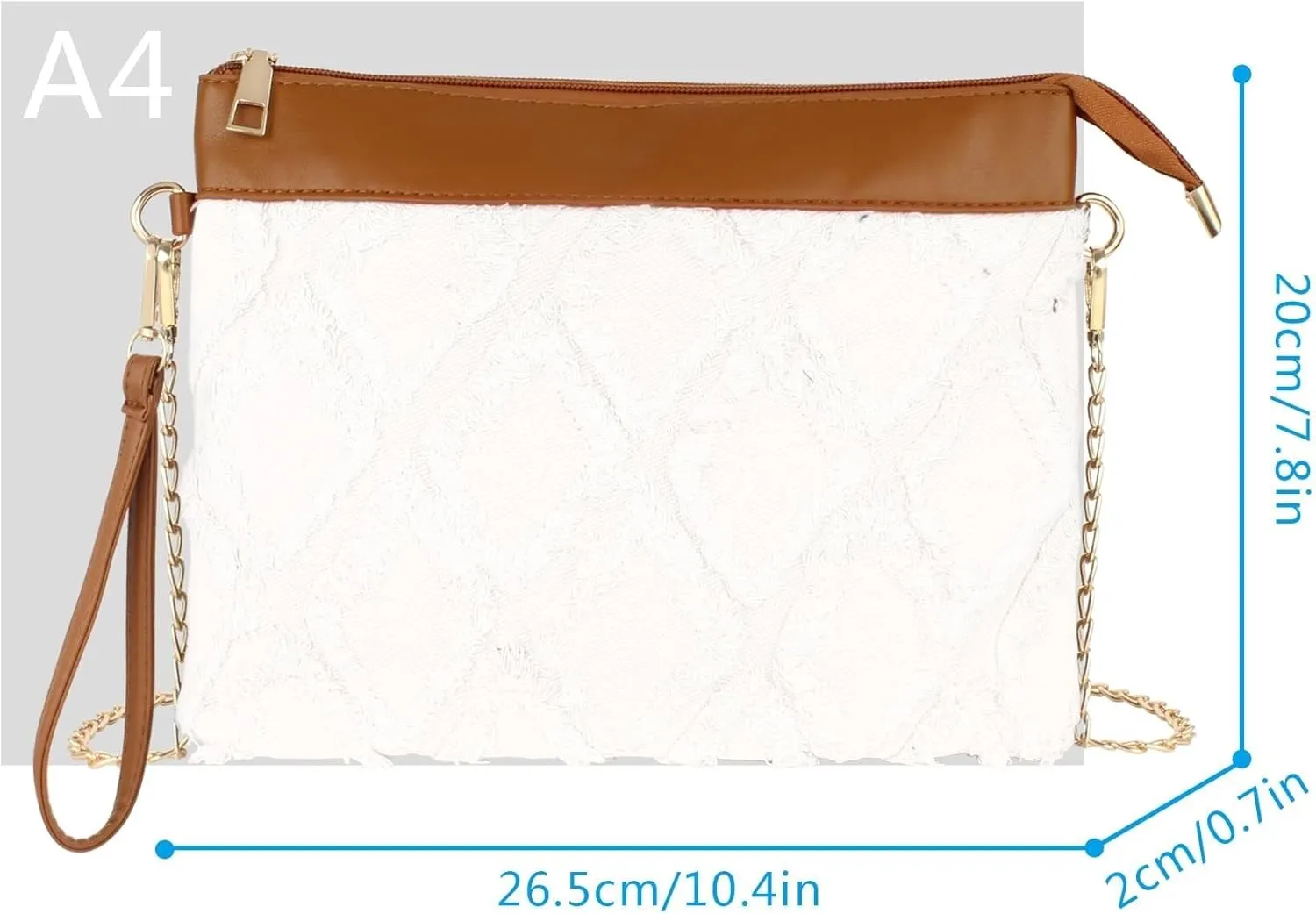 Pu Leather Clutch Handbag Rhombus Pattern Wristlet Women Distressed Denim Evening Purse