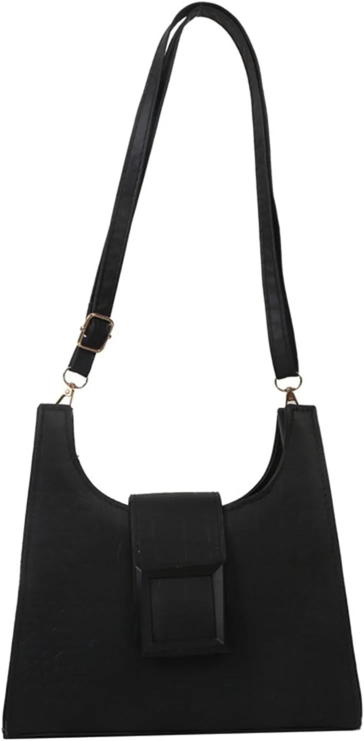PU Leather Shoulder Bag Underarm Bag for Women Satchel Bag Cute Hobo Tote Handbag Clutch Purse (Khaki)