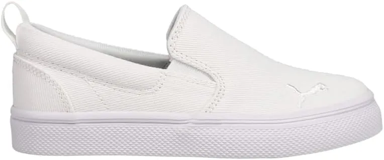 PUMA Kids Girls Bari Comfort Slip On Sneakers Shoes Casual - White - Size 1.5 M
