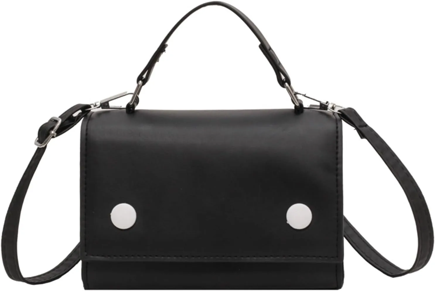 Purses and Handbag for Women Ladies PU Leather Top Handle Chain Satchel Shoulder Tote Bag Crossbody Bag (Black)