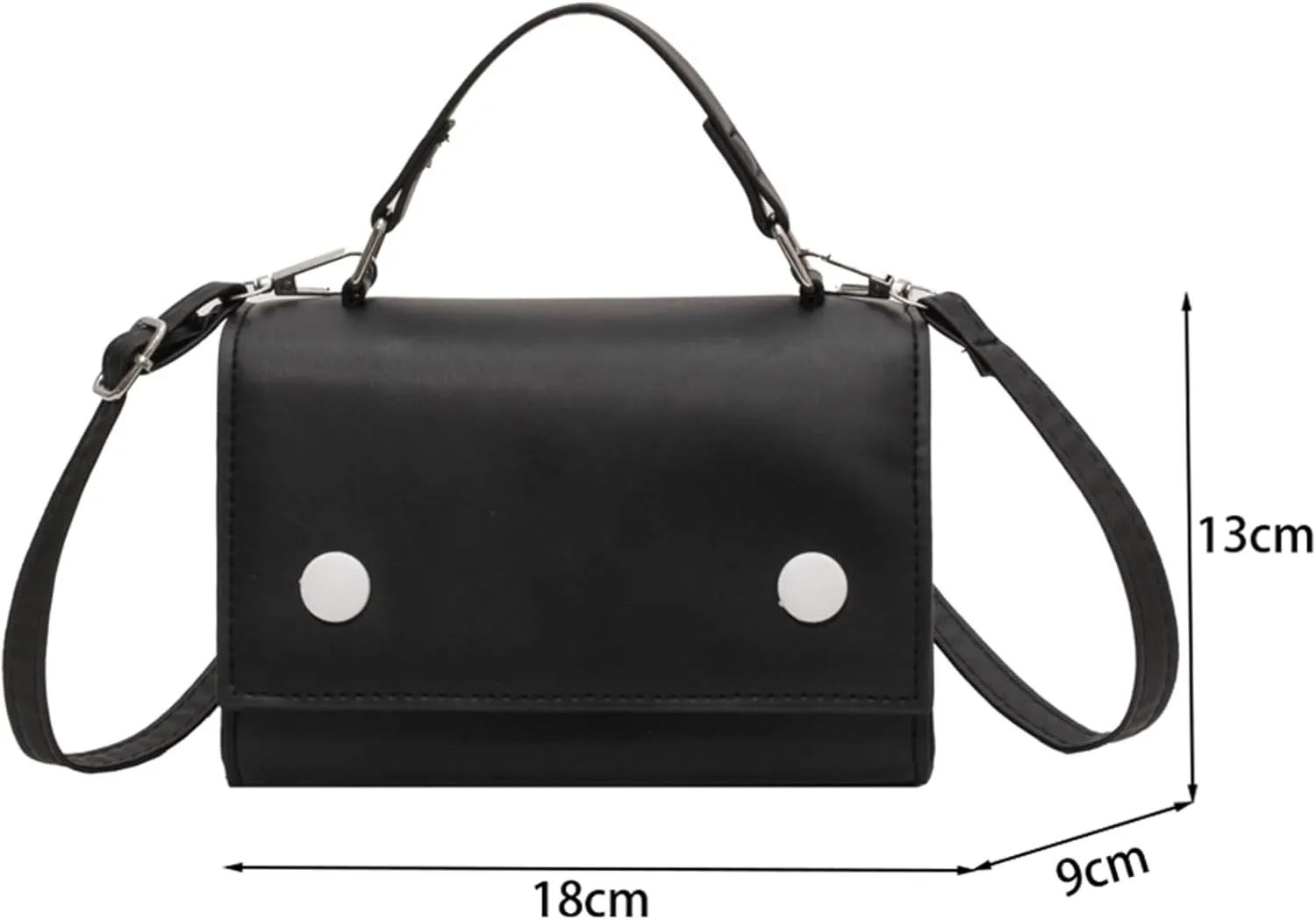 Purses and Handbag for Women Ladies PU Leather Top Handle Chain Satchel Shoulder Tote Bag Crossbody Bag (Black)