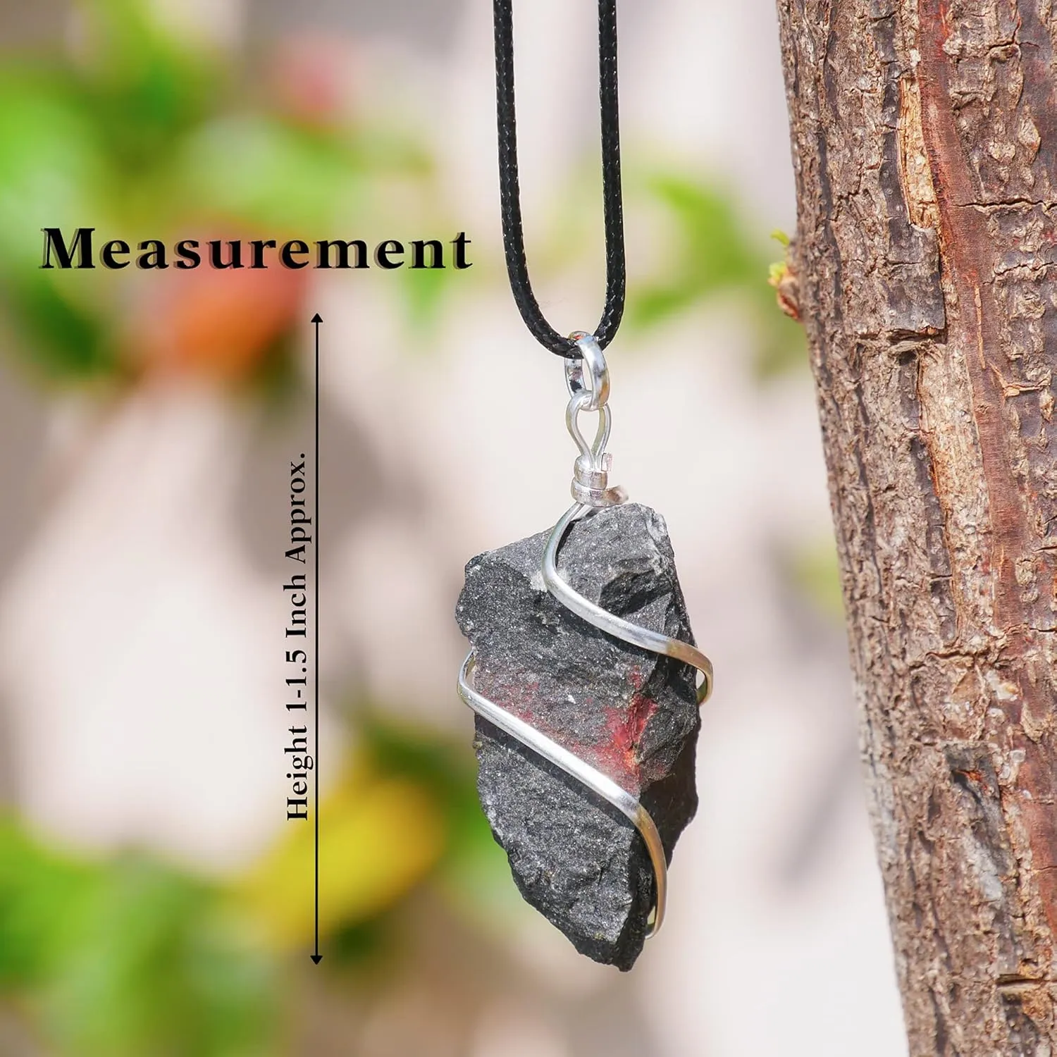 PYOR Blood Stone Raw Crystal Healing Stones Pendant Necklace Energy Generator Cool Locket Chakra Balancing Cleansing Reiki Gemstones Jewelry Spiritual Rocks Crystals Necklaces Pendants