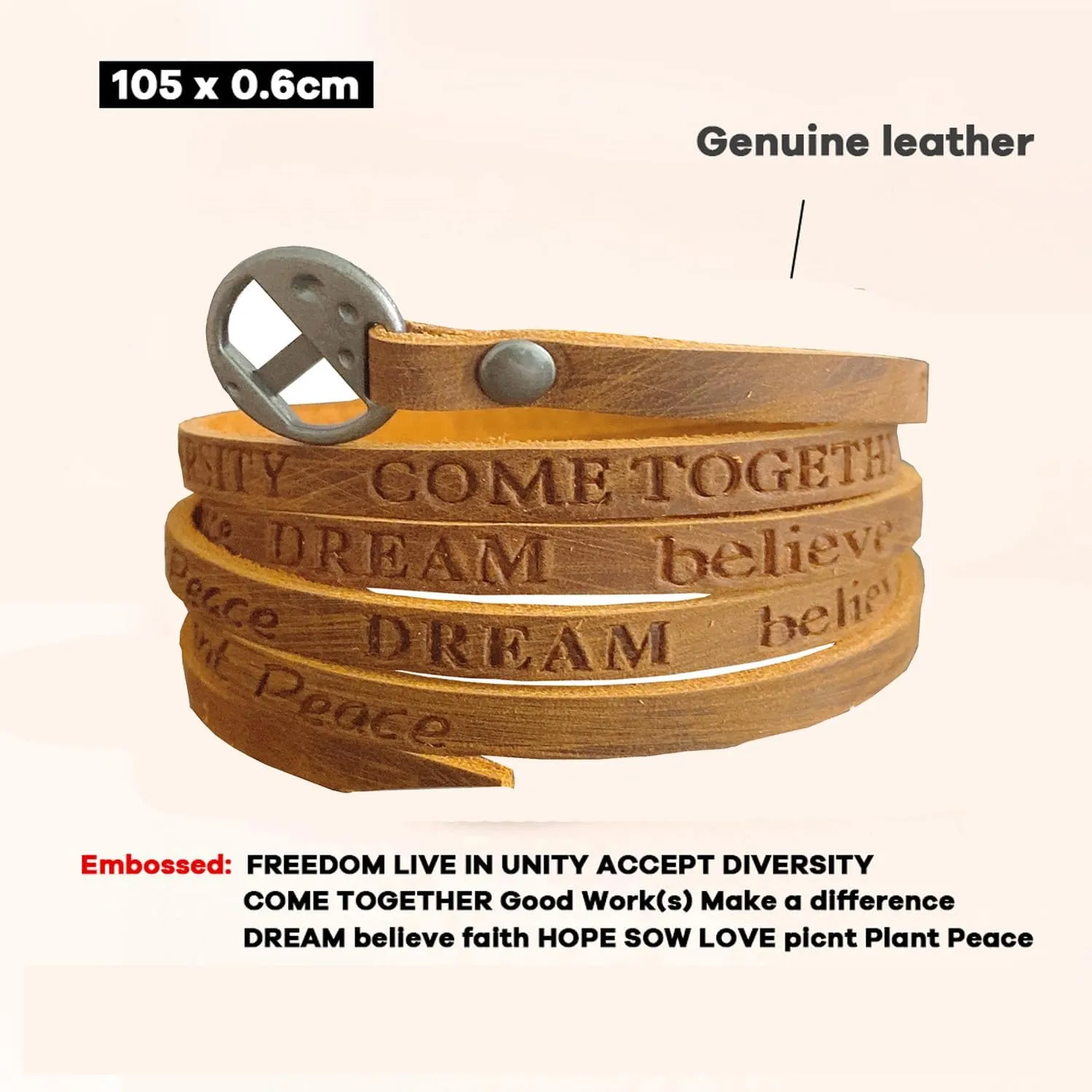Rantanto Genuine Leather Wrap Bracelets Trendy Western Stackable Cuff Adjustable Boho Layered Bracelet Jewelry For Men Women