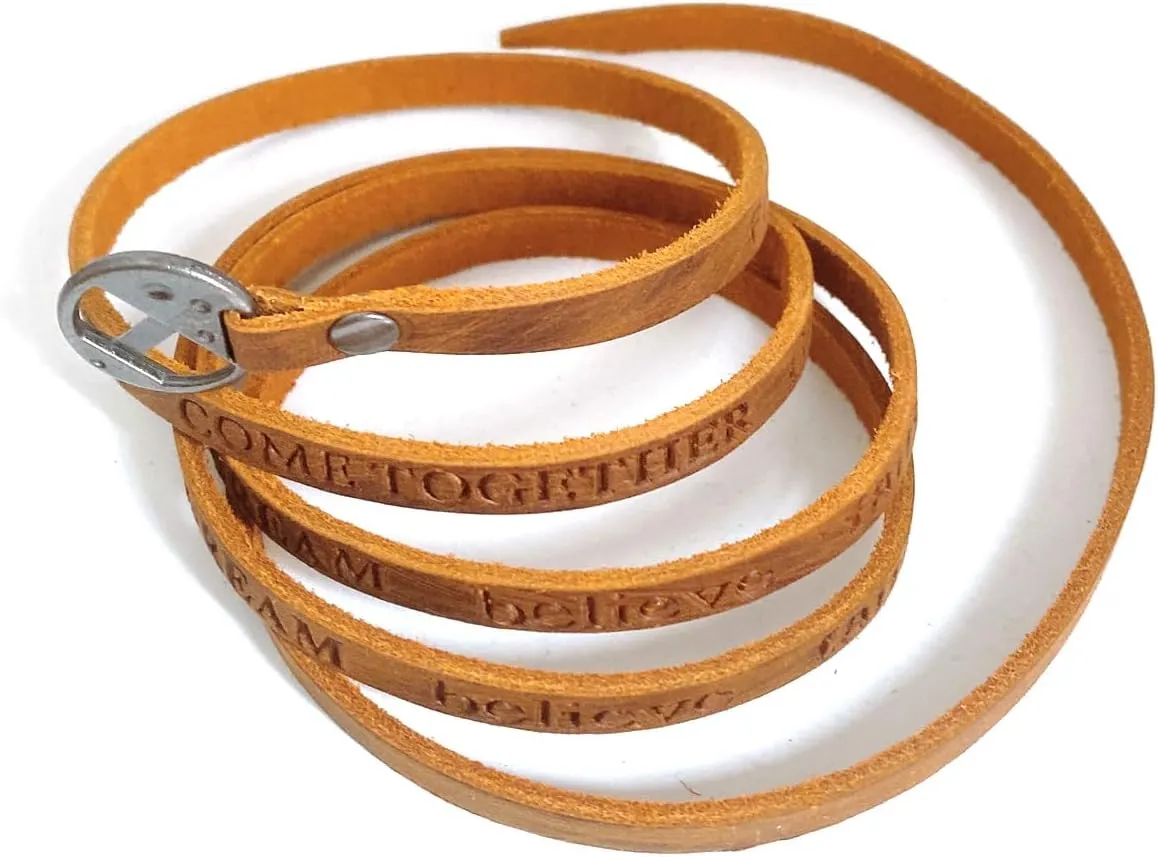Rantanto Genuine Leather Wrap Bracelets Trendy Western Stackable Cuff Adjustable Boho Layered Bracelet Jewelry For Men Women