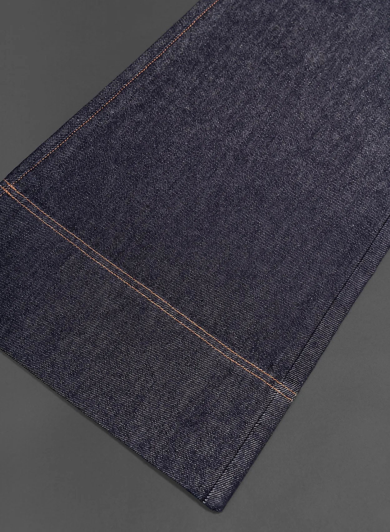 Raw Denim Indigo High Waisted Buckle Flare Jean