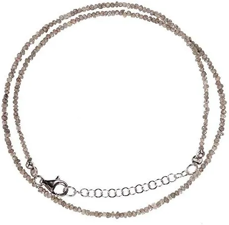 Raw diamond necklace diamond necklace rough diamond - necklace layering necklace diamond jewellery raw diamonds Beads diamond Rough diamond necklace
