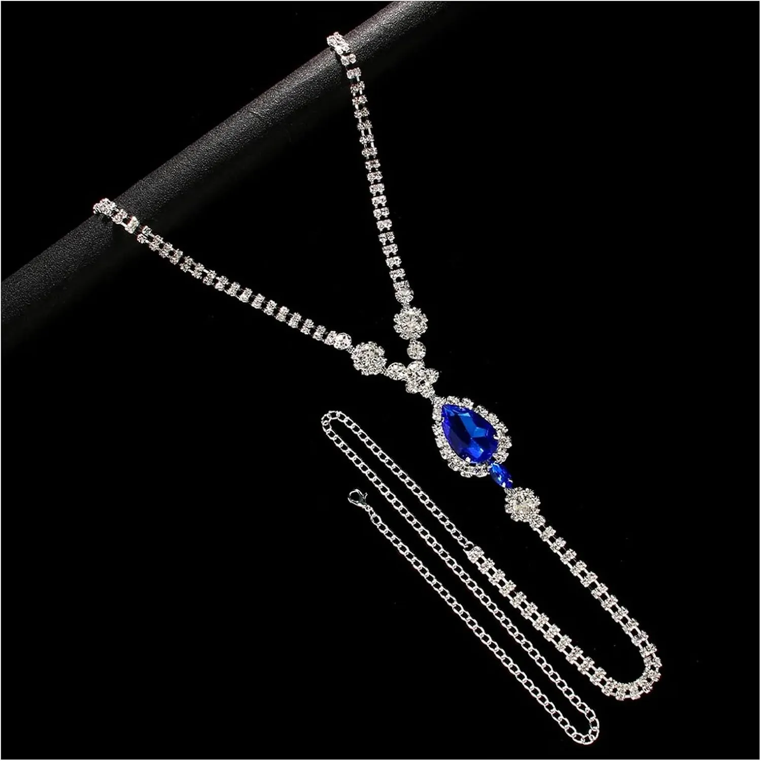 Rhinestone Waist Chain Thong Panties Jewelry Summer Bikini Sexy Crystal Chain Thong Adjustable Festival G String Jewelry