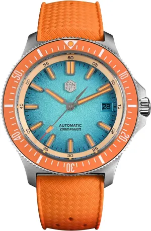 San Martin SN0118 Automatic Watch for Men, 40mm Sapphire Crystal Dive Watches 316L Stainless Steel 200M Water Resistant