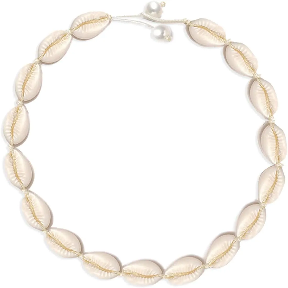 Shell Choker Necklace for Women Seashell Necklace Cowrie Shell Beaded Necklace