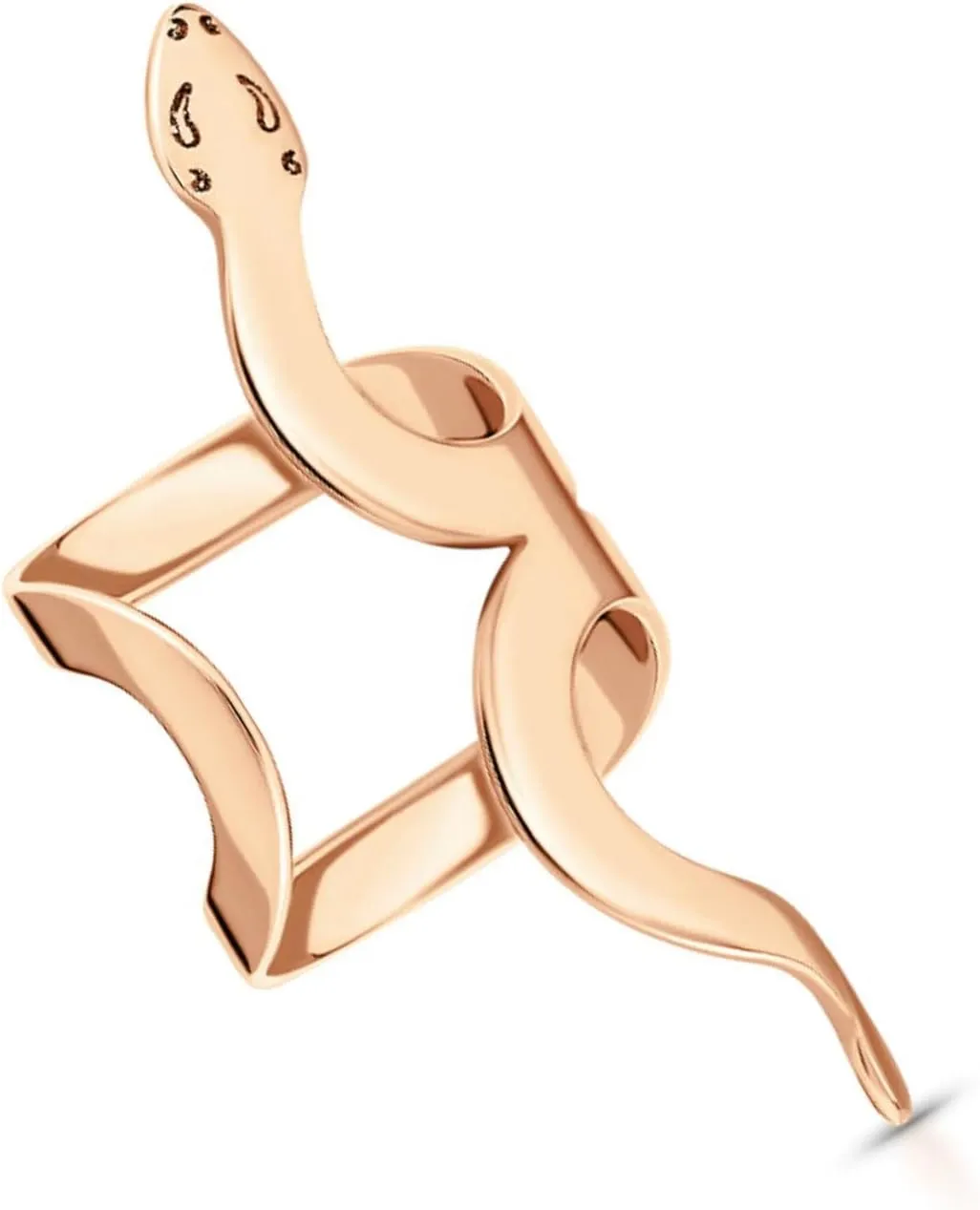 Shiny Snake Plain Ear Cuff, 14k Gold Snake Ear Cuff, No Piercing Ear Cuff, Cartilage Cuff, Animal Jewelry, Gift For Her.