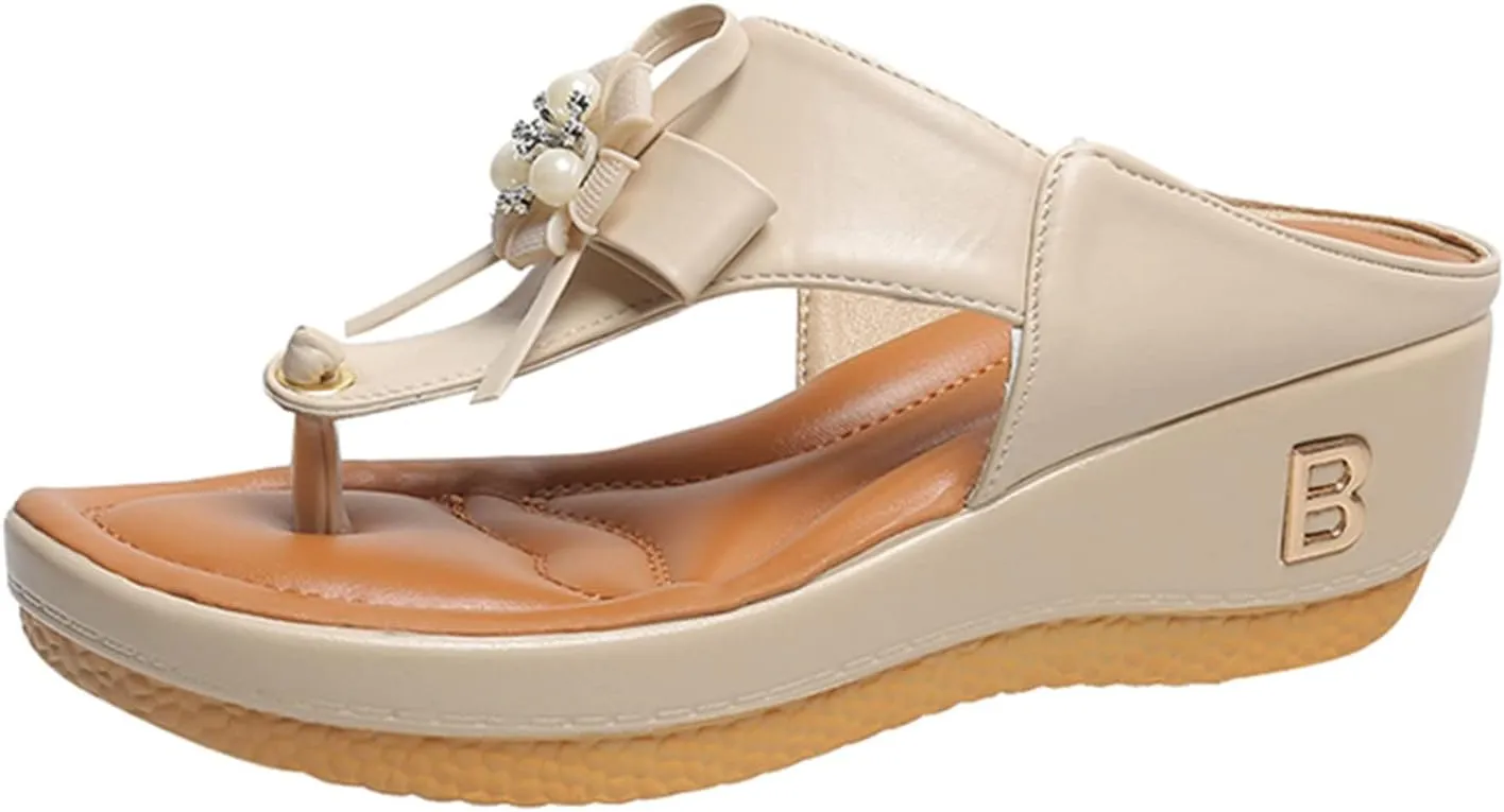 Shoes for Bunions and Wide Feet Sandalias Para Mujer Elegantes Blancas Sandals for Women Dressy Orthopaedic Shoes for Women Arch Support Flip Flops Women 1 Inch Heel Sandals for Women