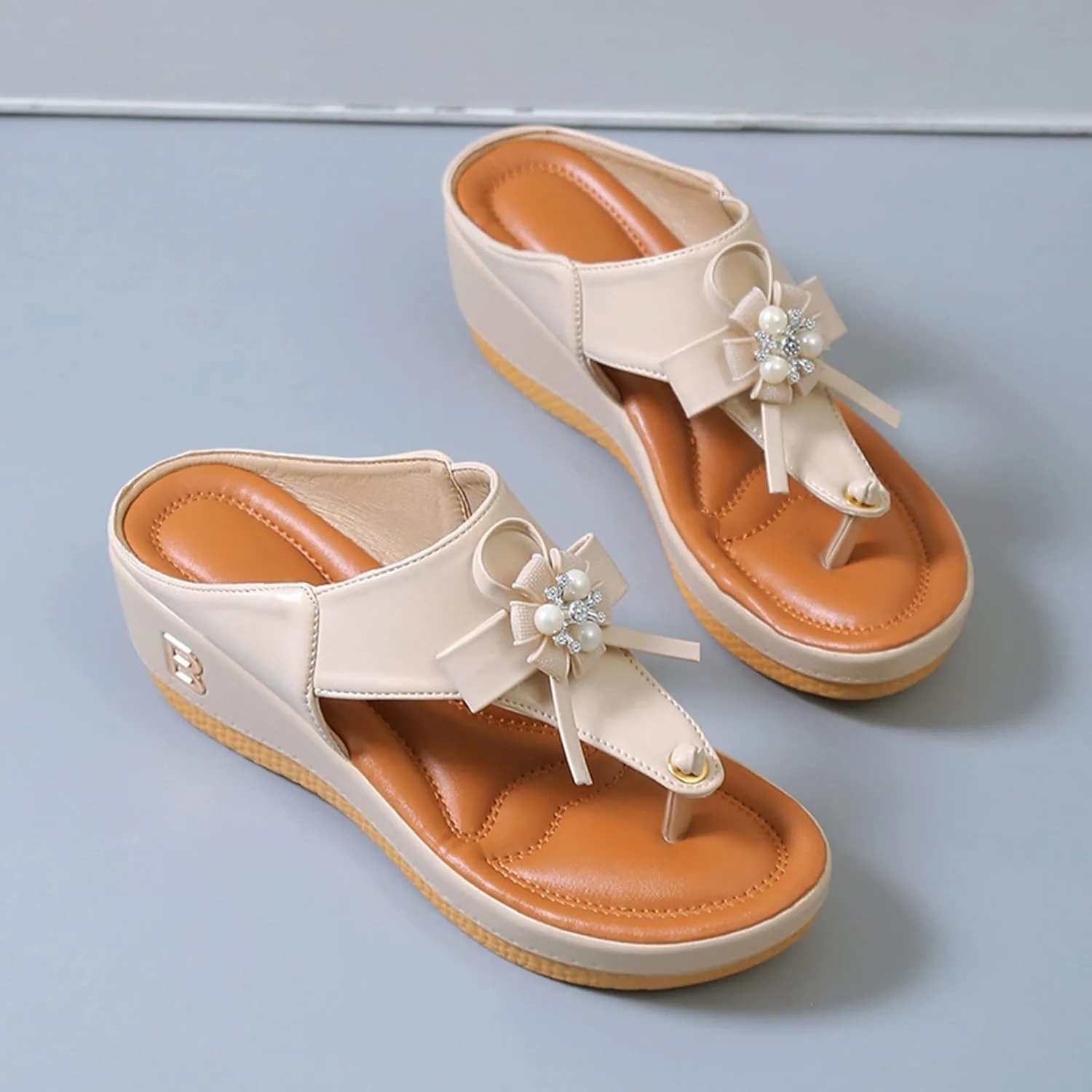 Shoes for Bunions and Wide Feet Sandalias Para Mujer Elegantes Blancas Sandals for Women Dressy Orthopaedic Shoes for Women Arch Support Flip Flops Women 1 Inch Heel Sandals for Women