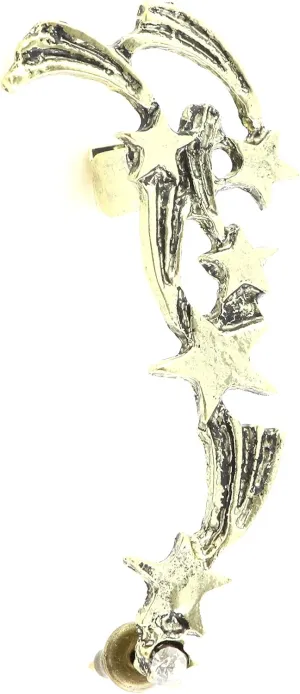 Shooting Stars Ear Cuff Metal Wrap Gold Tone CD47 Meteor Crystal Earring Fashion Jewelry