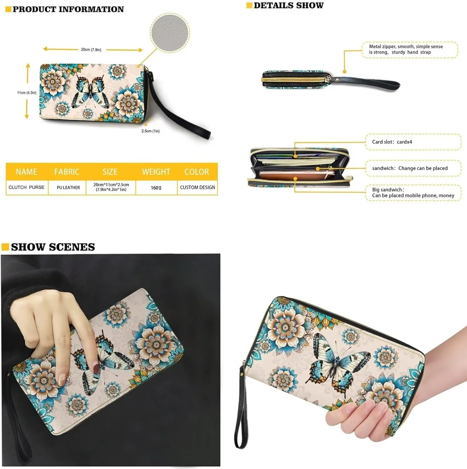 Shoulder Bag Set Leather Tote Handbags with Portable Makeup Bag and Wristlet Wallet for Women, 3 Pieces