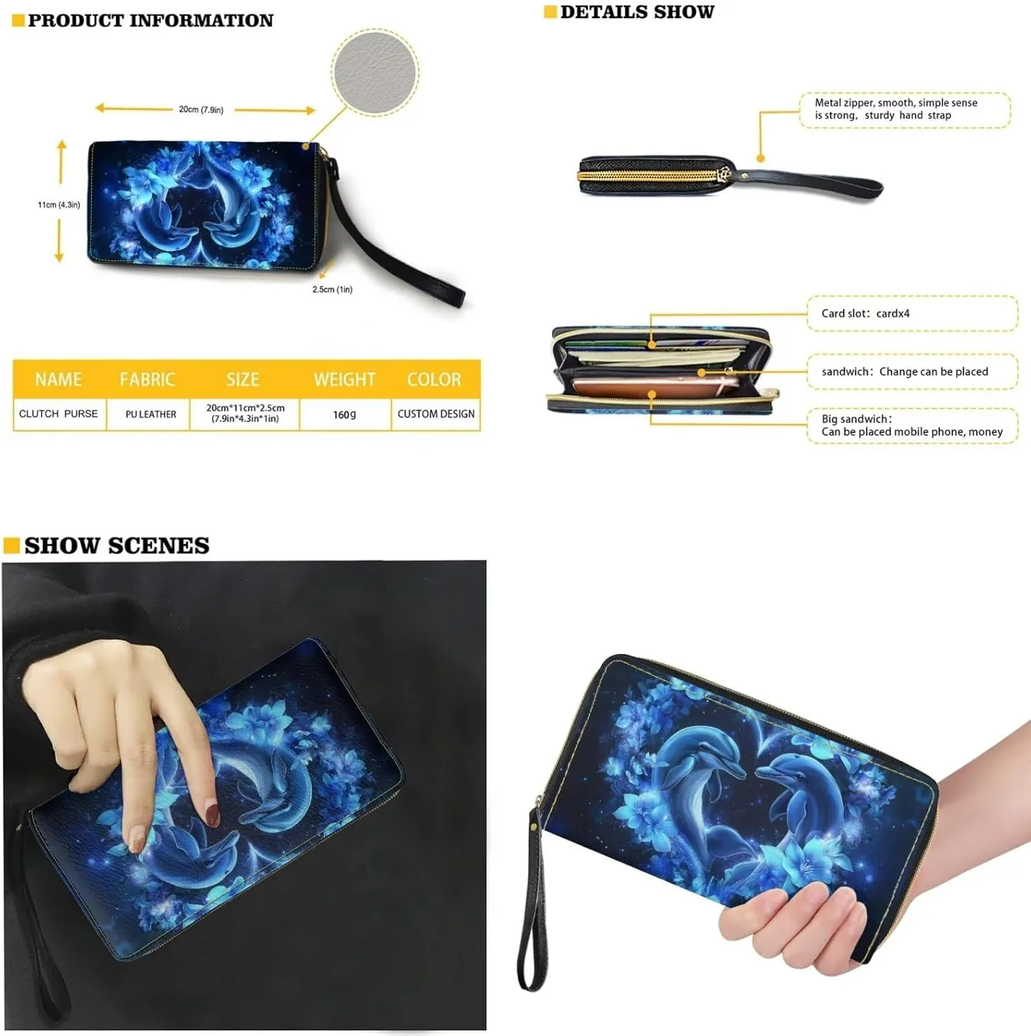 Shoulder Bag Set Leather Tote Handbags with Portable Makeup Bag and Wristlet Wallet for Women, 3 Pieces