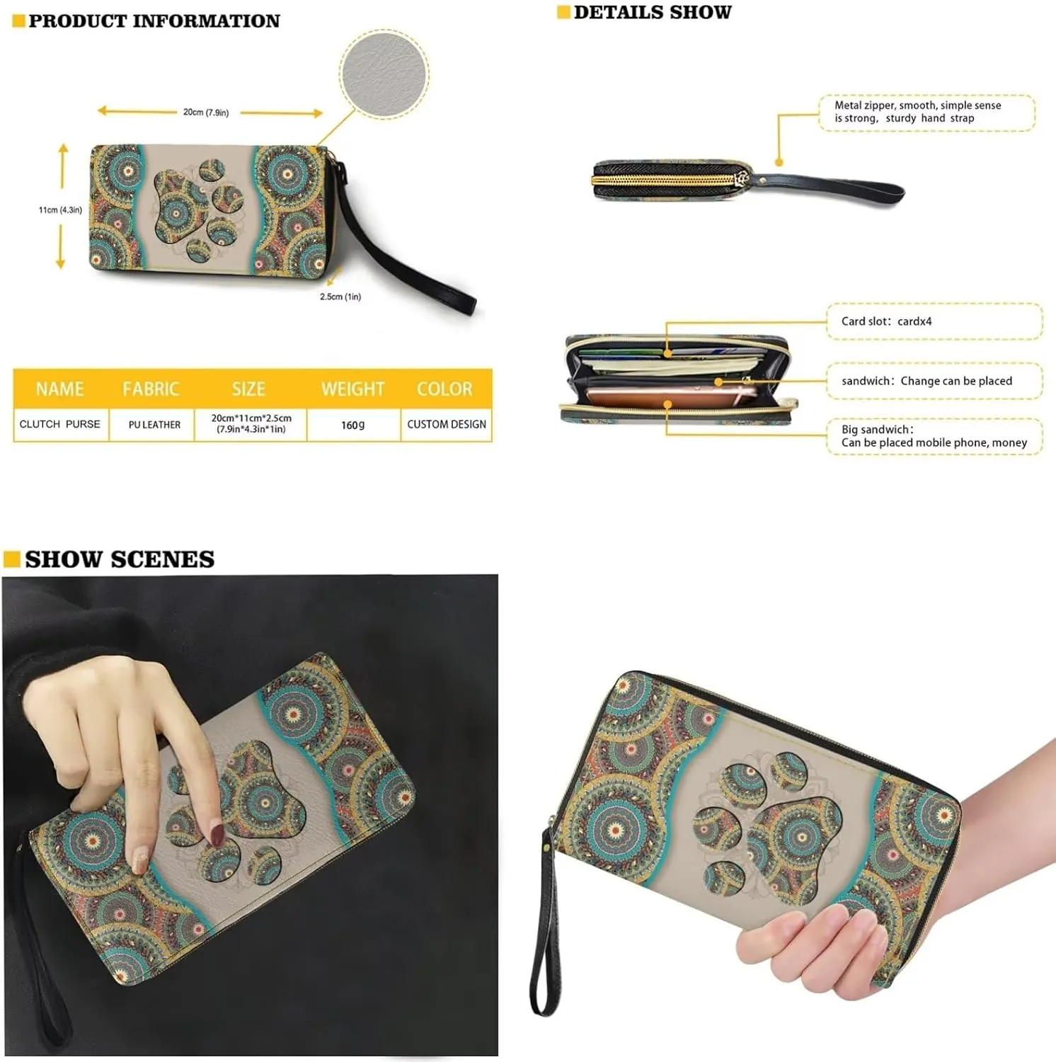 Shoulder Bag Set Leather Tote Handbags with Portable Makeup Bag and Wristlet Wallet for Women, 3 Pieces