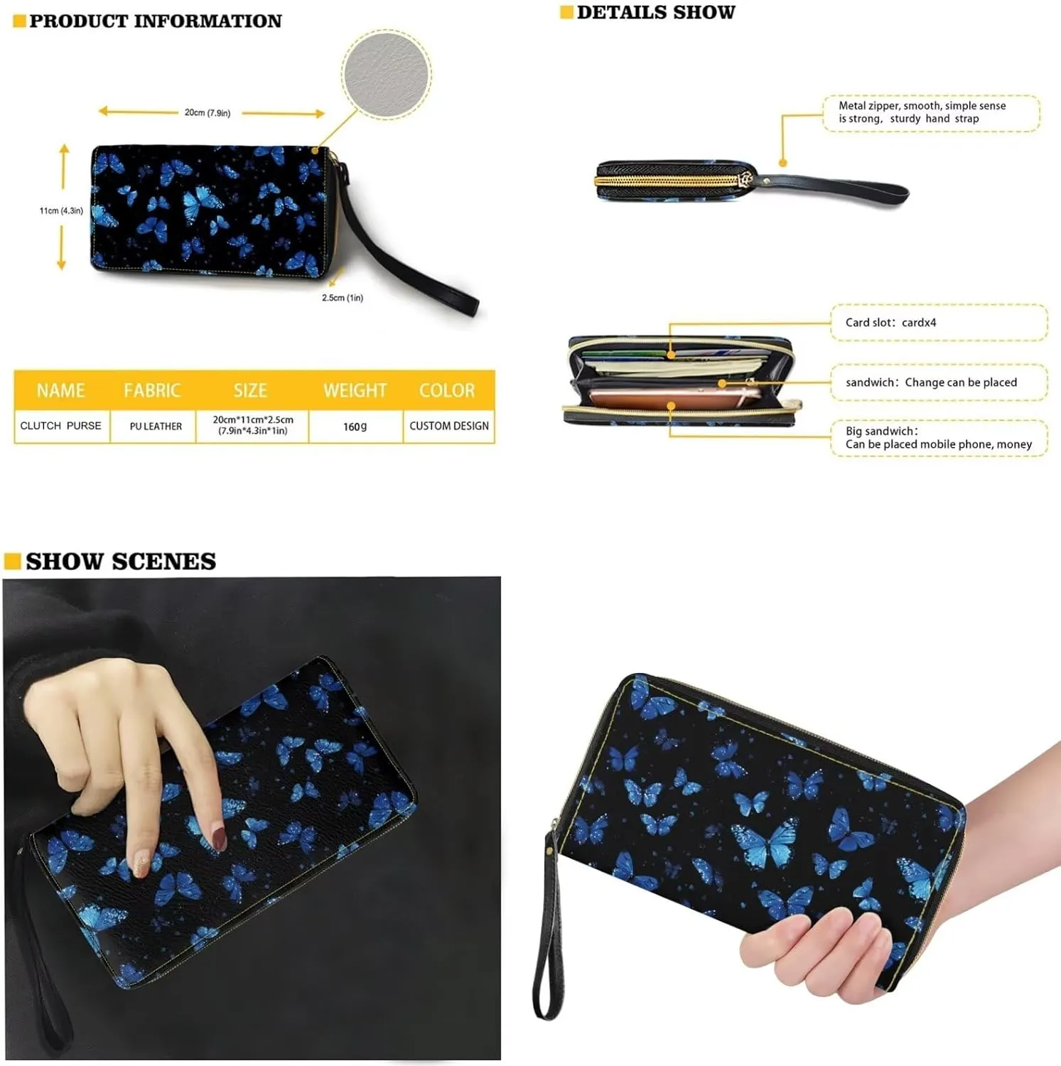 Shoulder Bag Set Leather Tote Handbags with Portable Makeup Bag and Wristlet Wallet for Women, 3 Pieces