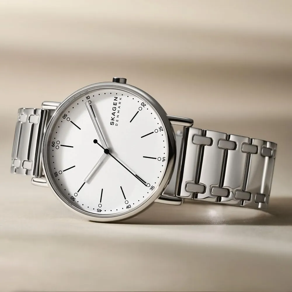 Skagen Signatur Minimalist Men's Watch with Stainless Steel Bracelet, Mesh or Leather Band