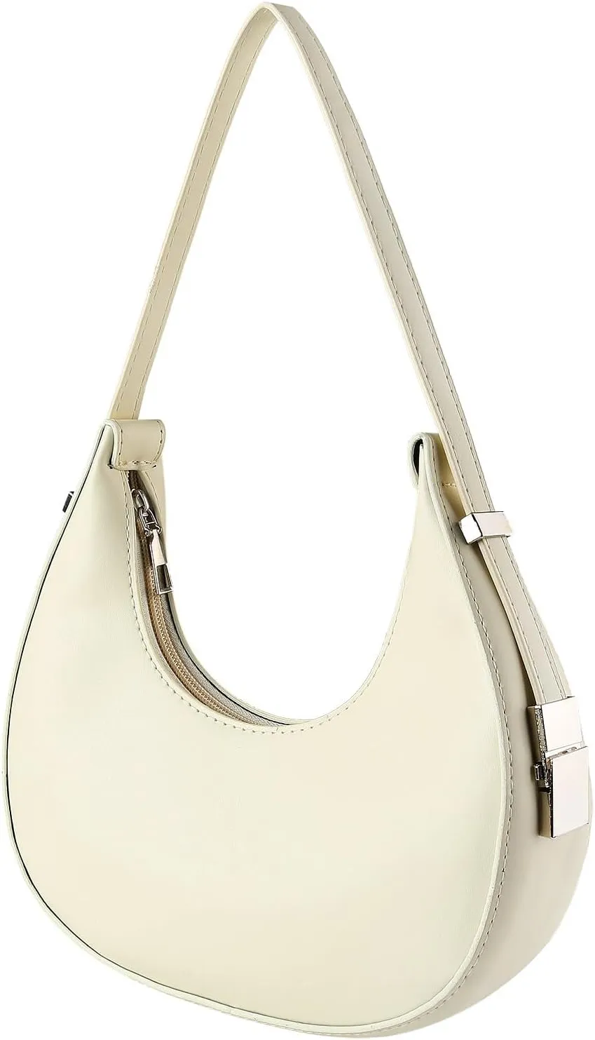 Small Crescent Shoulder Bag Underarm Purse Retro Classic Clutch Shoulder Tote HandBag with Zipper