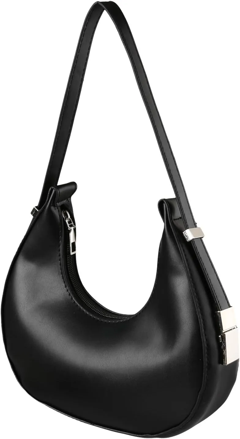 Small Crescent Shoulder Bag Underarm Purse Retro Classic Clutch Shoulder Tote HandBag with Zipper