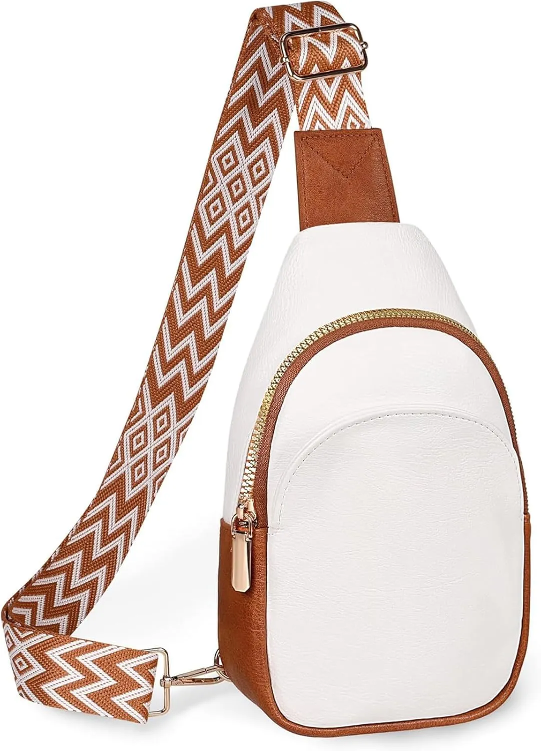 Small Sling Bag for Men Women, Crossbody Faux Leather Fashion Waist Packs Crossbody Bags Chest Bag