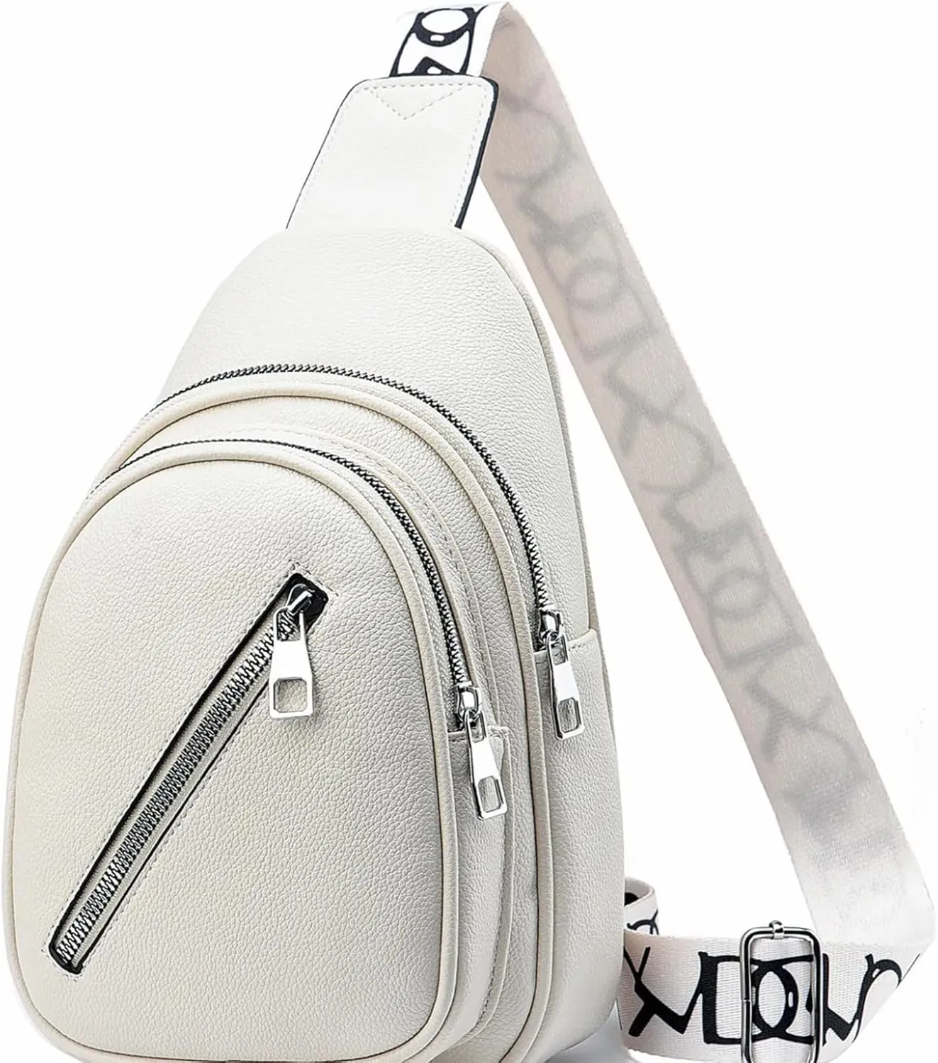 Small Sling Bag for Men Women, Crossbody Faux Leather Fashion Waist Packs Crossbody Bags Chest Bag