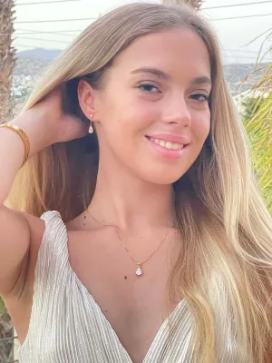 Solid 18k Yellow GOLD 4ct HANDMADE CERTIFIED Diamond Jewelry SET Diamond Tear Drop Diamond Necklace Teardrop Diamond Earrings Screw Back Earrings Teardrop Jewelry sets for women Mother's day Gift