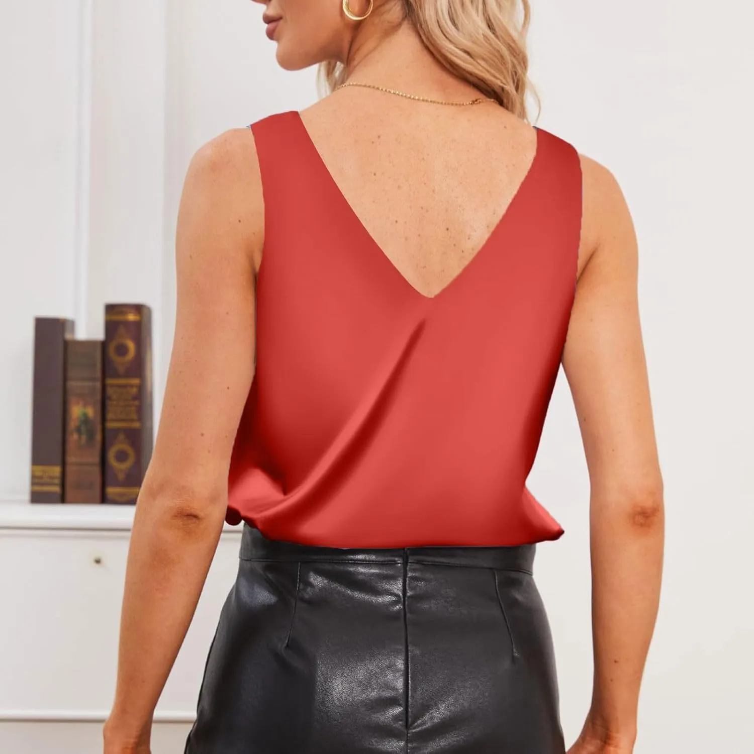 Solid Sleeveless V Neck Camisole Tops Casual Tank Top for Women Blouse Tee Vest Yoga Sports Wear Summer Clothing