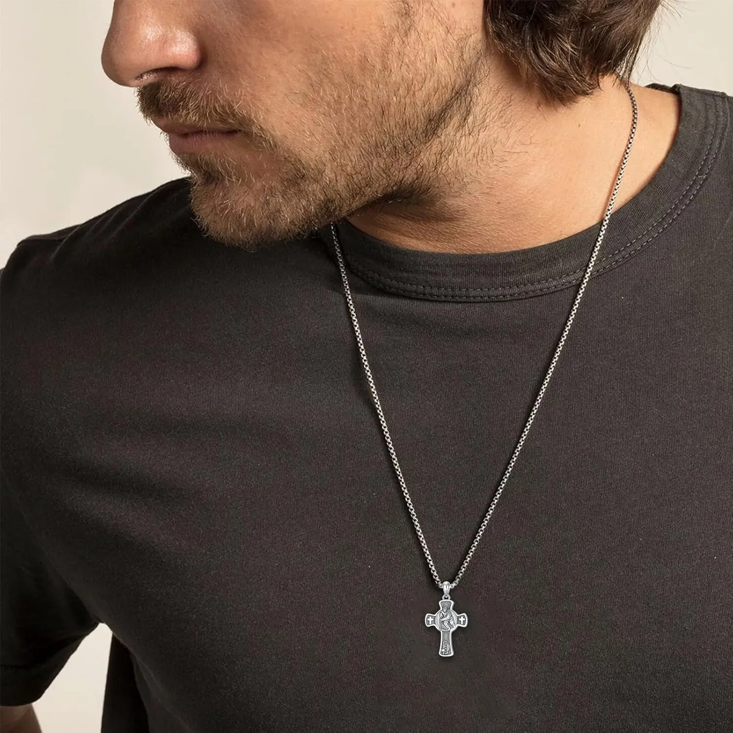 Sport Cross Necklace 925 Sterling Silver Sport Necklace Bible Cross Verse Philippians 4:13 Pendant Sport Jewelry Gifts for Men Athletes Sports Lovers