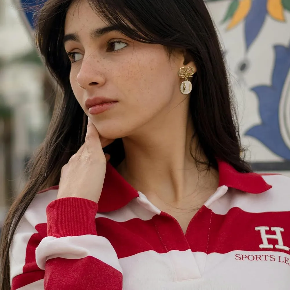 Sport Dangle Earrings for Women | Soccer|Baseball|Golf|Football Earrings | Jewelry Gift for Sport Lover Fans
