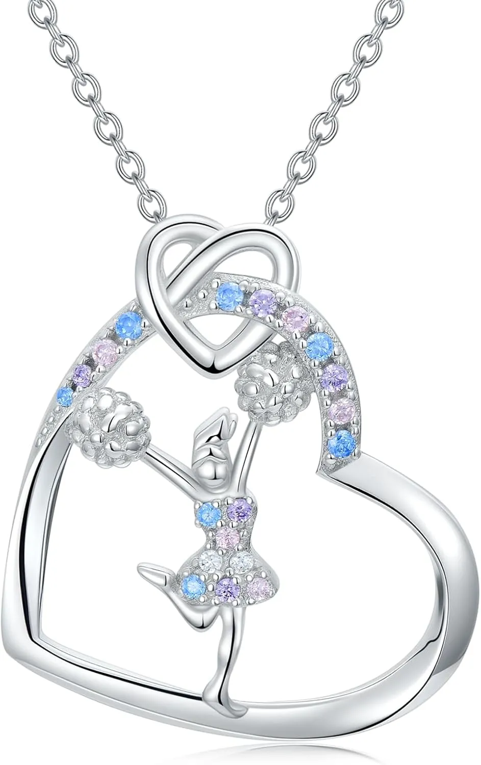 Sport/Music Necklace for Women 925 Sterling Silver Crystal Pendant Tree of Life Jewelry Gifts for Sport Players