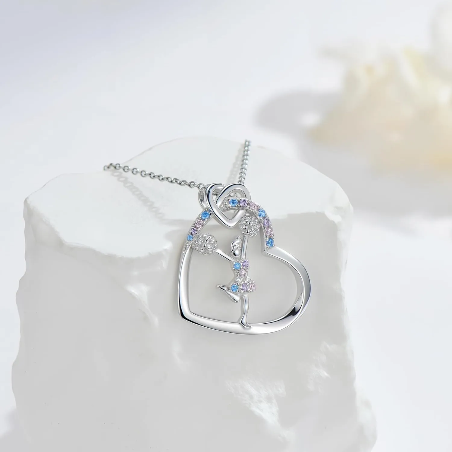 Sport/Music Necklace for Women 925 Sterling Silver Crystal Pendant Tree of Life Jewelry Gifts for Sport Players