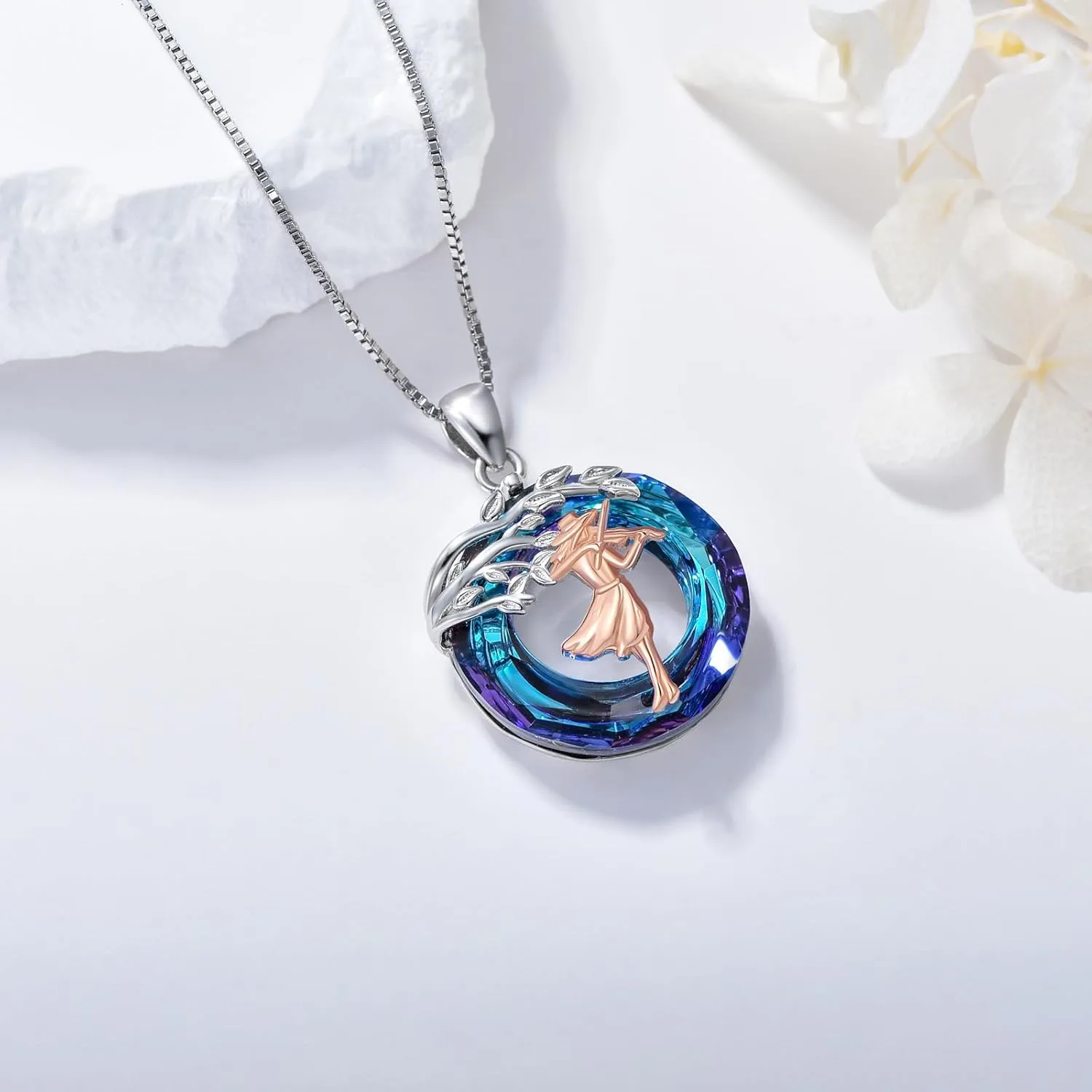 Sport/Music Necklace for Women 925 Sterling Silver Crystal Pendant Tree of Life Jewelry Gifts for Sport Players
