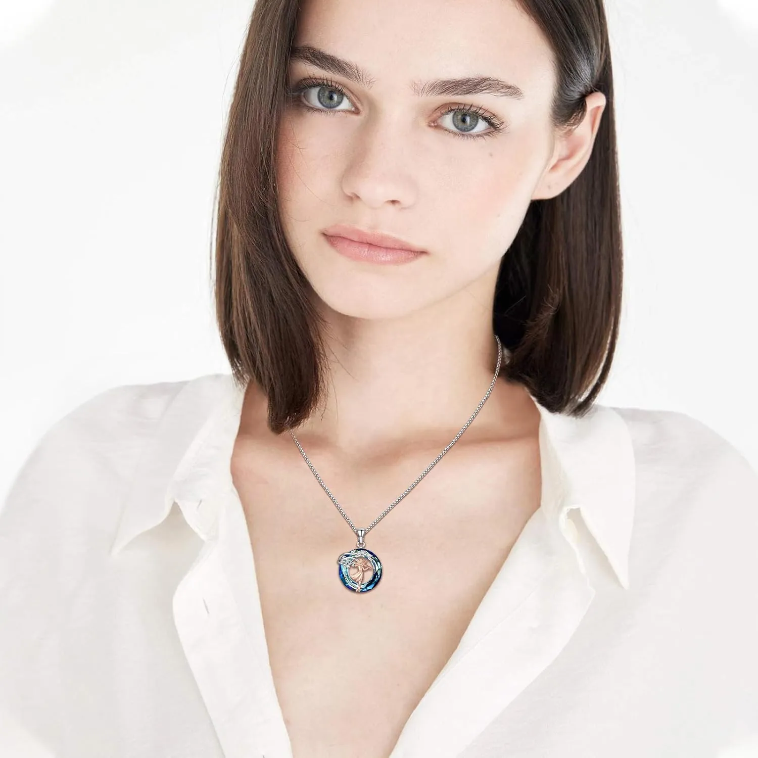 Sport/Music Necklace for Women 925 Sterling Silver Crystal Pendant Tree of Life Jewelry Gifts for Sport Players