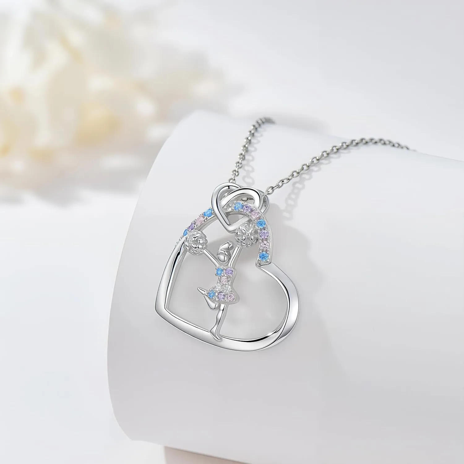 Sport/Music Necklace for Women 925 Sterling Silver Crystal Pendant Tree of Life Jewelry Gifts for Sport Players