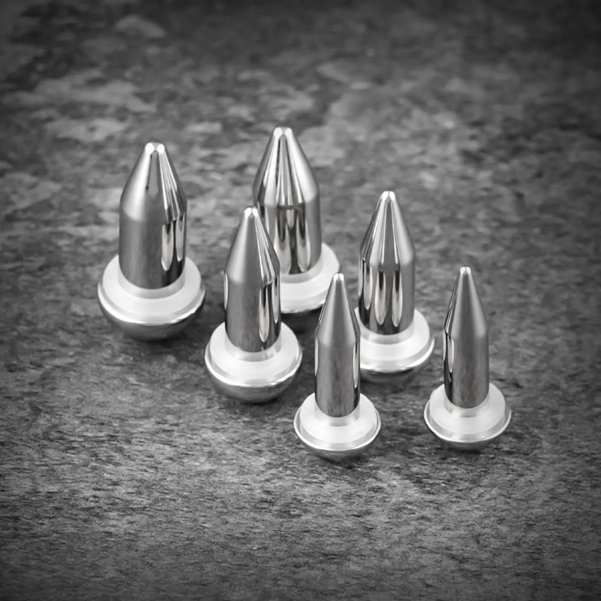 Stainless Steel Stretching Kit Short Taper Expander O-Ring Round | Flat Top Body Piercing Jewelry Small Size Black | Silver Set