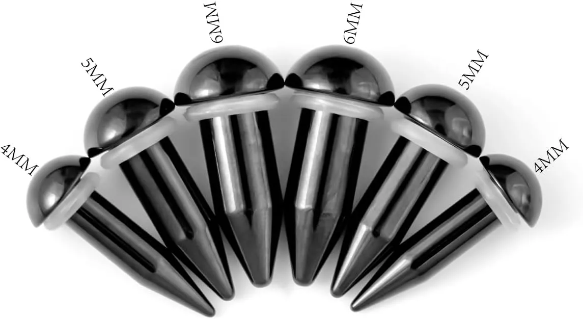 Stainless Steel Stretching Kit Short Taper Expander O-Ring Round | Flat Top Body Piercing Jewelry Small Size Black | Silver Set