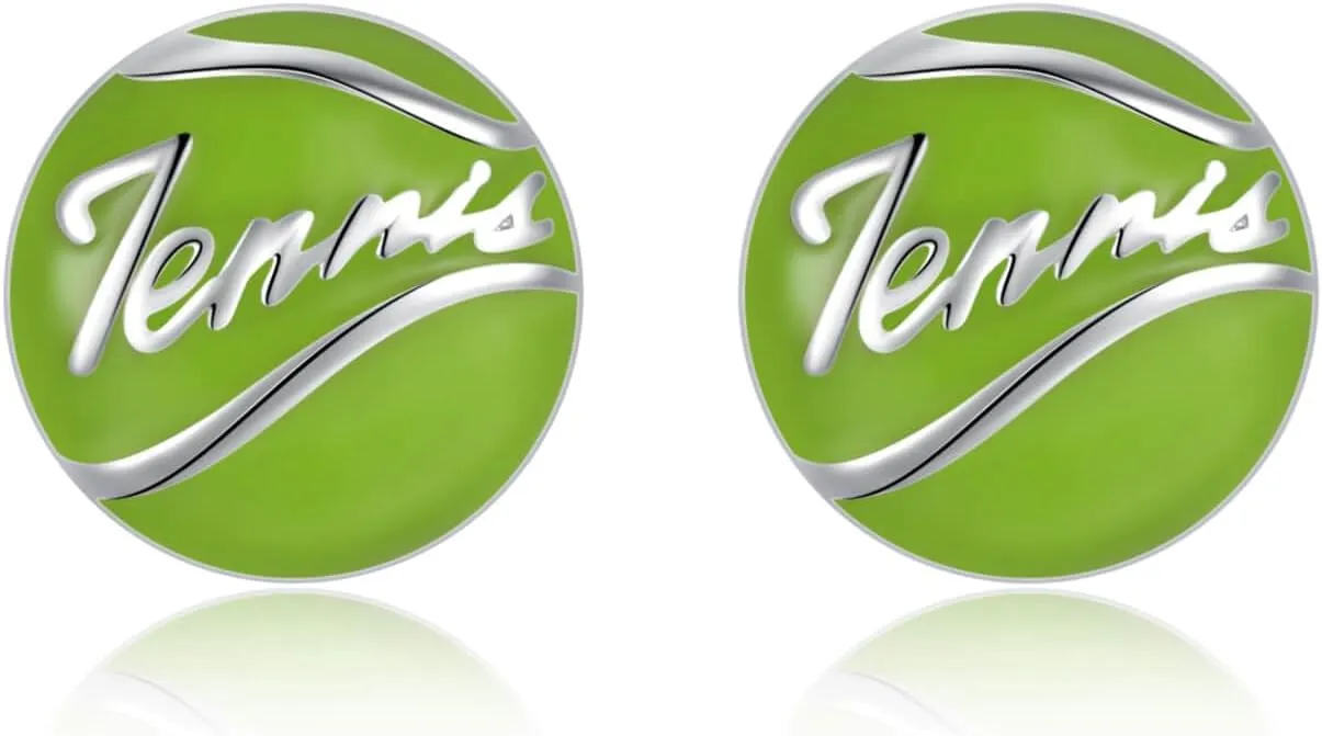 Sterling Silver Football Volleyball Tennis Soccer Stud Earrings Hypoallergenic Sports Earrings Jewelry Gifts for Sport Player Lover