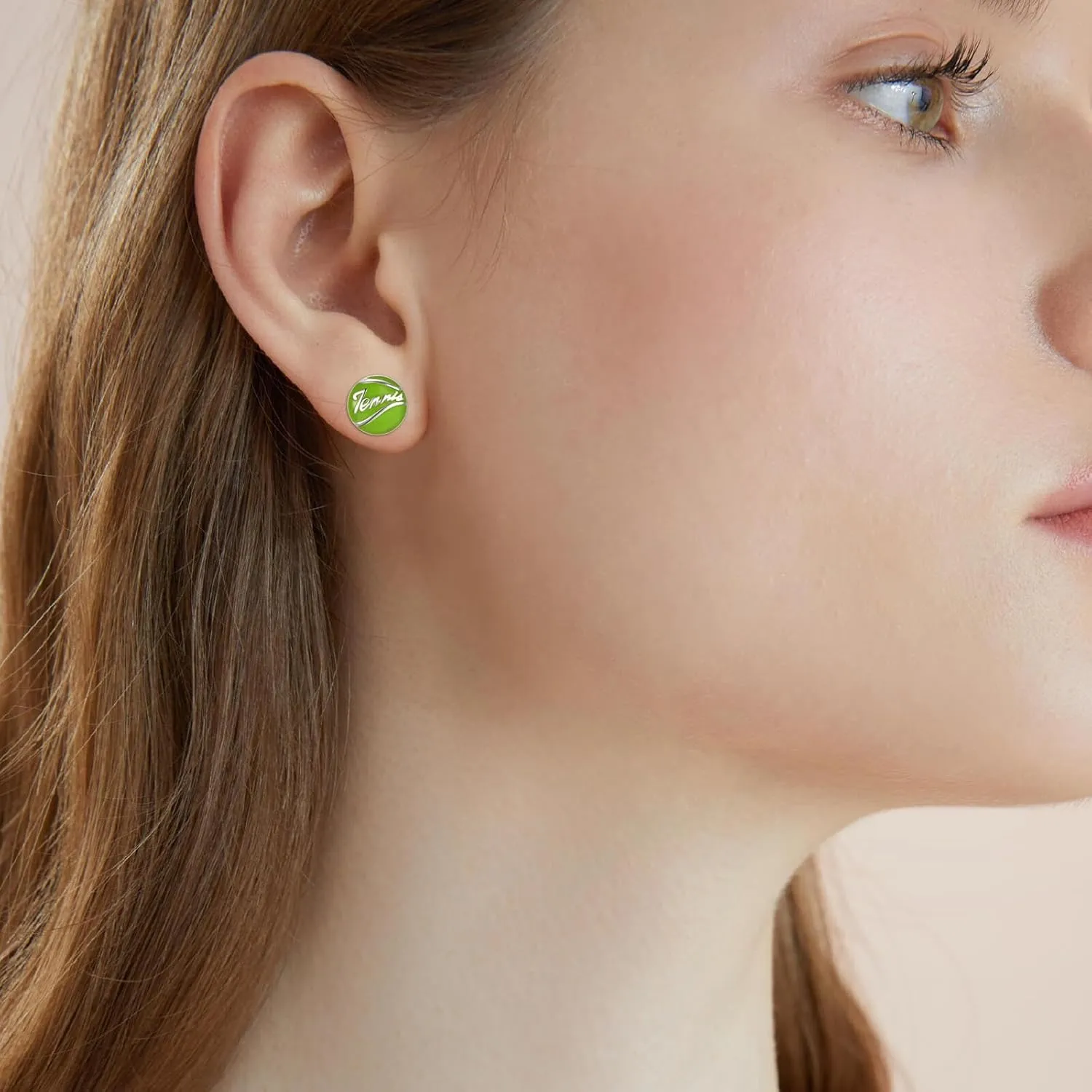 Sterling Silver Football Volleyball Tennis Soccer Stud Earrings Hypoallergenic Sports Earrings Jewelry Gifts for Sport Player Lover