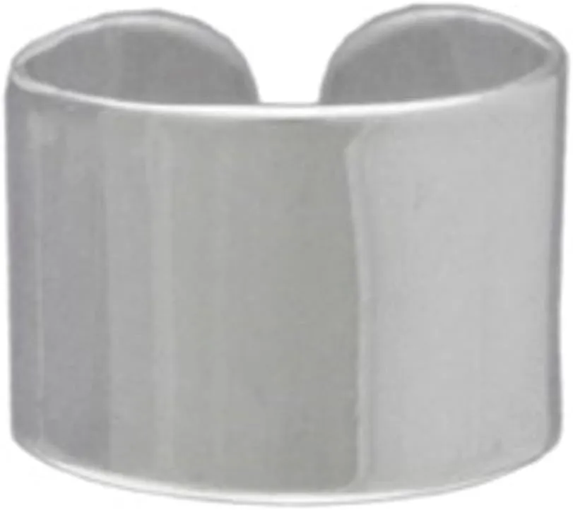 Sterling Silver High Polished Plain Band Middle Ear Ear Cuff
