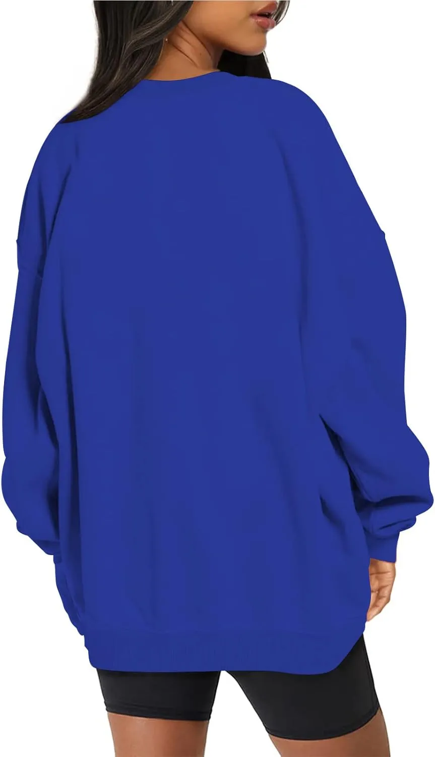 Stessotudo Oversized Sweatshirts for Women Crewneck Long Sleeve Baggy Boyfriend Tops Loose Fit Solid Casual Y2K Streetwear
