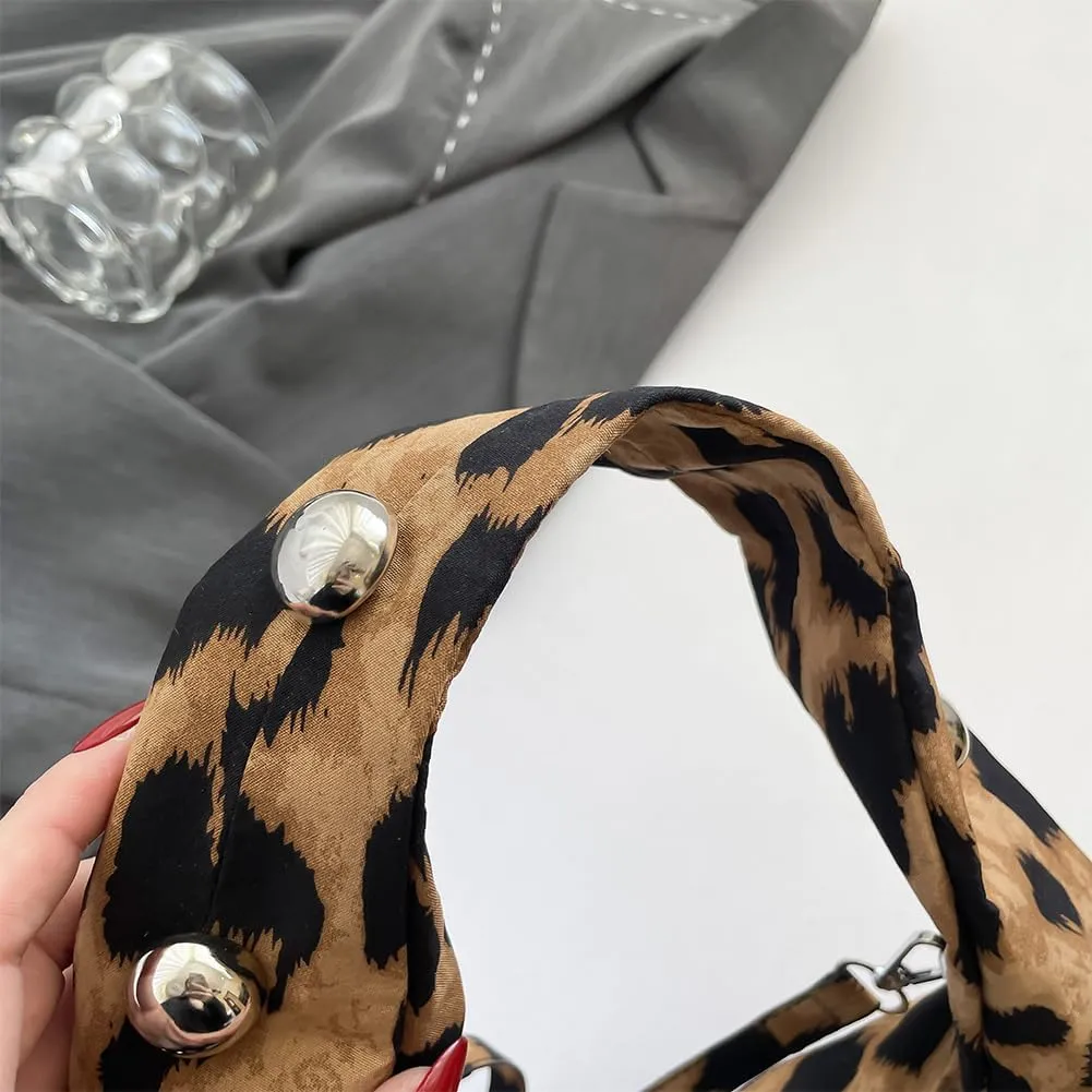 Studded Purse,Y2k Purse Crescent Shoulder Bag for Women Trendy Studded Bag Handbag Small Hobo Bag Leather Satchel Bag