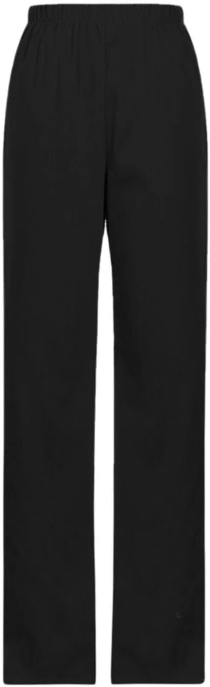 Summer Linen Pants for Women with Pockets Casual Loose Stripe Button Baggy Elastic Waist Straight Leg Trousers