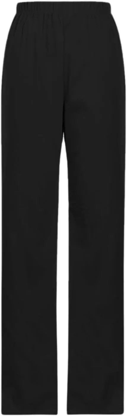 Summer Linen Pants for Women with Pockets Casual Loose Stripe Button Baggy Elastic Waist Straight Leg Trousers