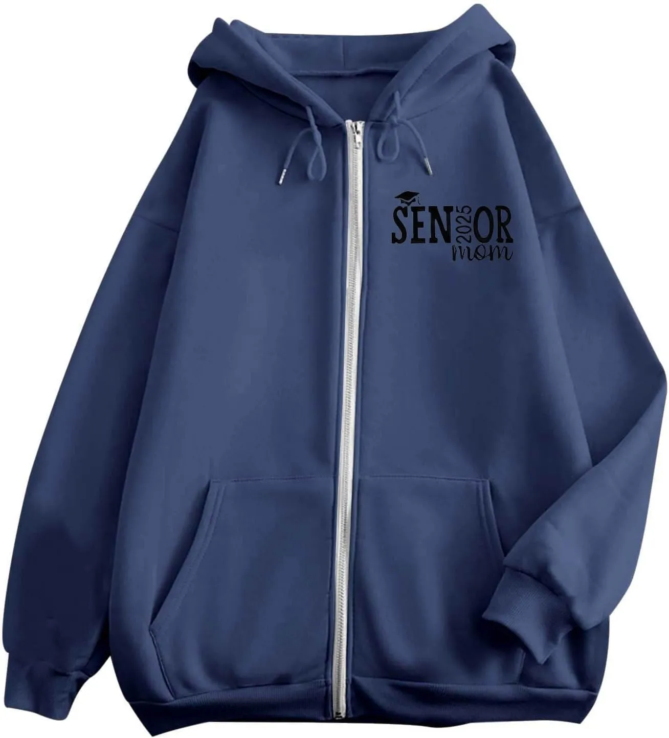 Sweatshirt for Women Senior Mom 2025 Womens Zip Up Hoodies Long Sleeve Fall Oversized Sweatshirts