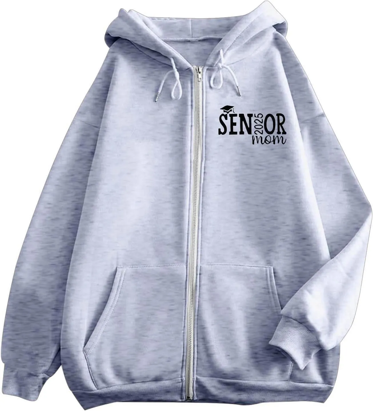 Sweatshirt for Women Senior Mom 2025 Womens Zip Up Hoodies Long Sleeve Fall Oversized Sweatshirts