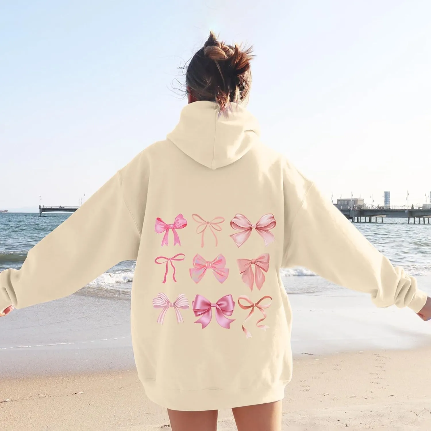 Sweatshirt For Women Trendy Essentials Hoodie Long Sleeve Preppy Clothes Casual Lightweight Womens Hoodies Pullover