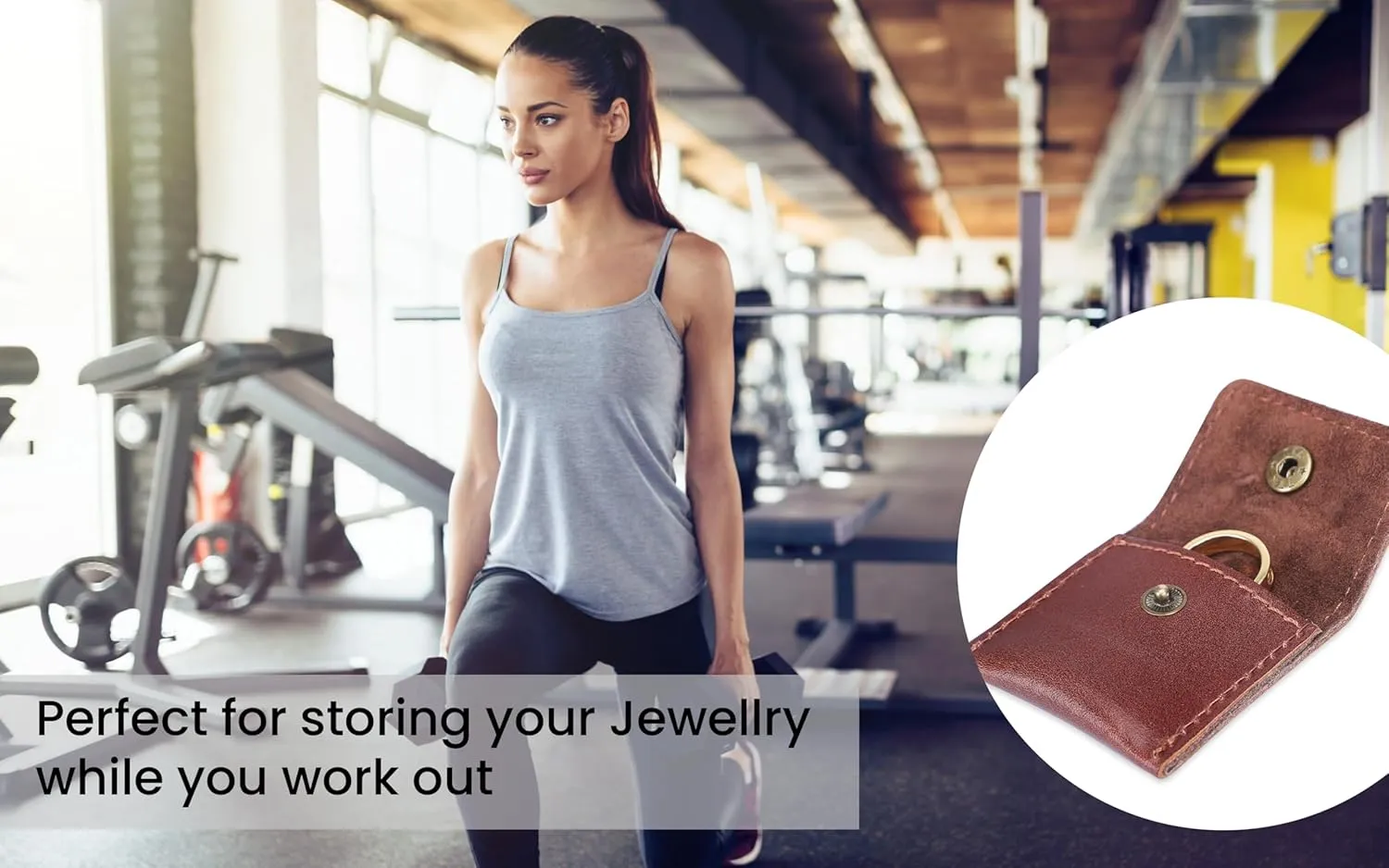 The Antiq Leather Ring Pouch, Brown Leather Jewelry Holder, Wedding Case for Men and Women - Full Grain Pouch for Engagement Handcrafted Bridal Jewellery Storage, Guitar Picks Camera SD Card Holder