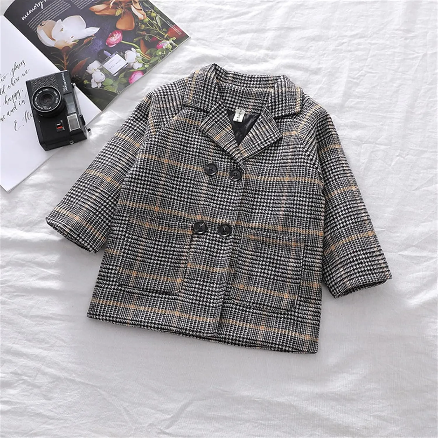 Toddler Baby Girl Spring Double Breasted Trench Coat Dress Long Sleeve Windbreaker Outerwear Trench Coat