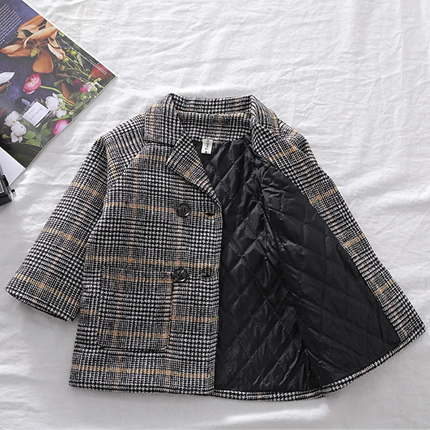Toddler Baby Girl Spring Double Breasted Trench Coat Dress Long Sleeve Windbreaker Outerwear Trench Coat